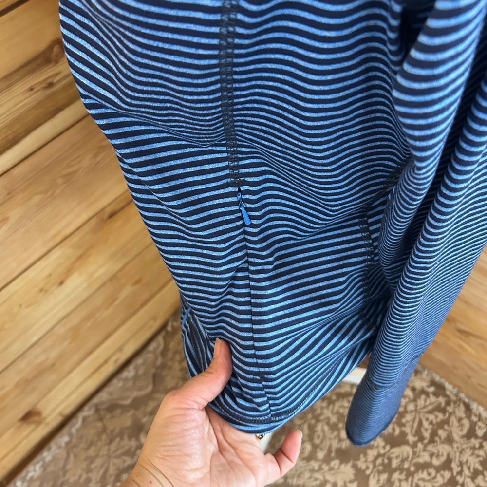 Navy Striped Women's Size Large Hoodie Jacket Shambhala Music Festival Streetwea - Picture 4 of 7